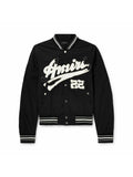 AMIRI 22 DISTRESSED LOGO BOMBER NYLON JACKET