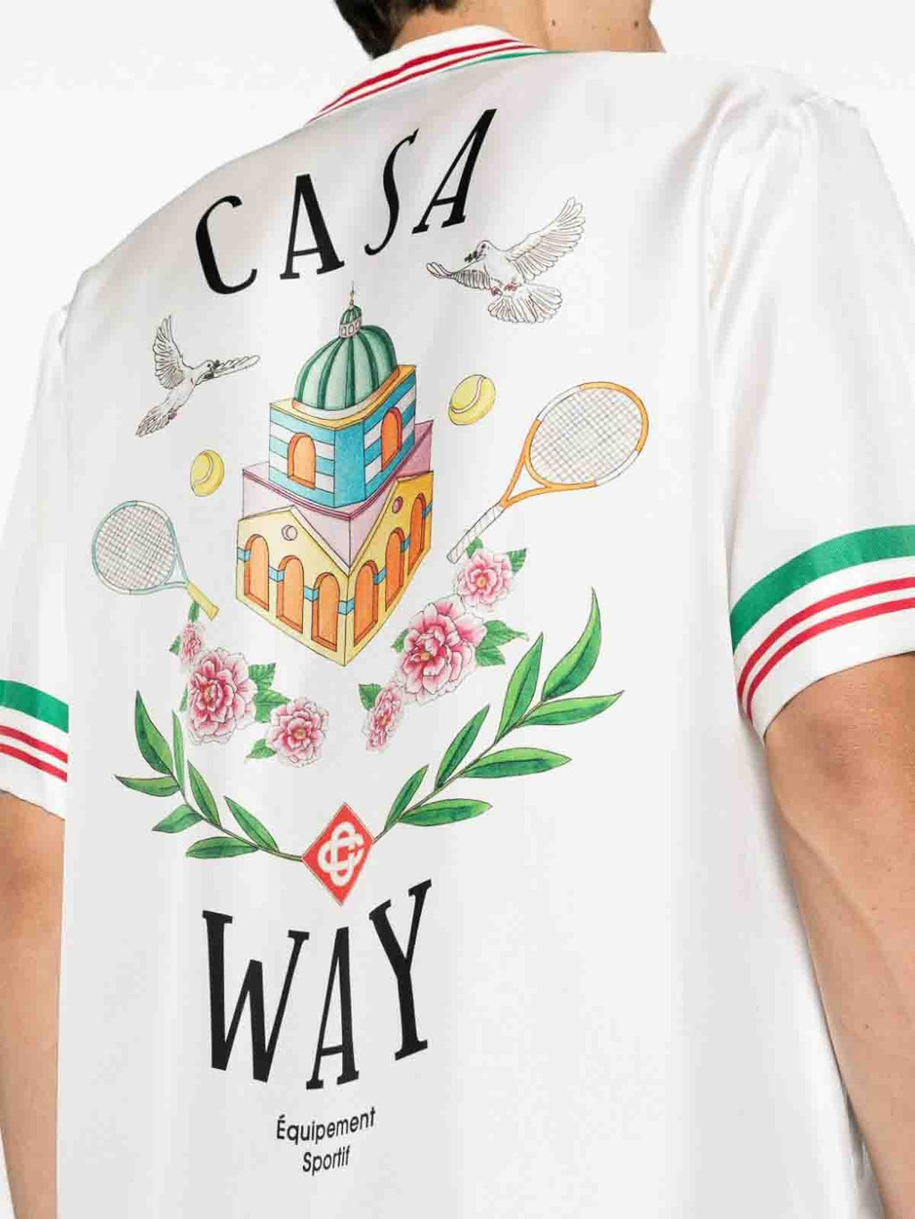 CASABLANCA WAY SILK TWILL SHIRT WHITE