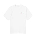 AMI PARIS WHITE T-SHIRT RED LOGO