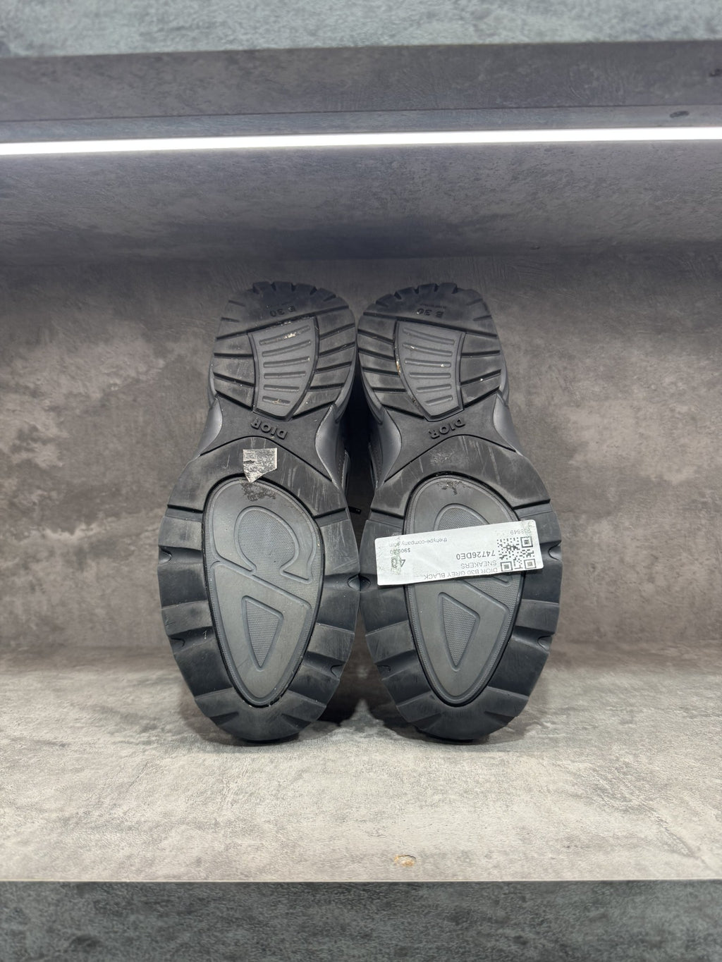 DIOR B30 GREY BLACK SNEAKERS