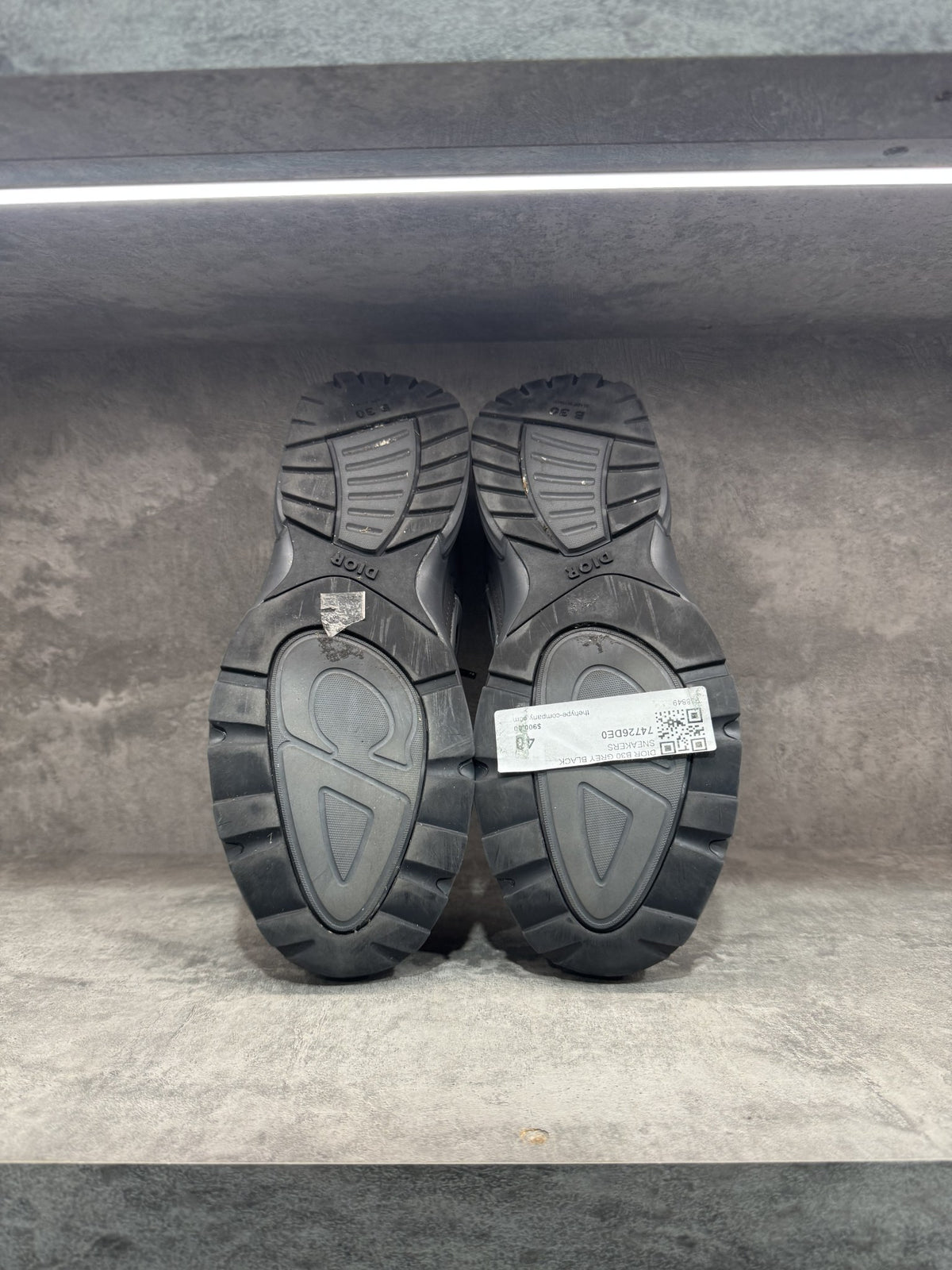 DIOR B30 GREY BLACK SNEAKERS