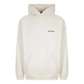 BALENCIAGA MINI BACK LOGO HOODIE BEIGE