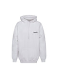 BALENCIAGA BB EMBROIDERED MINI LOGO WHITE HOODIE