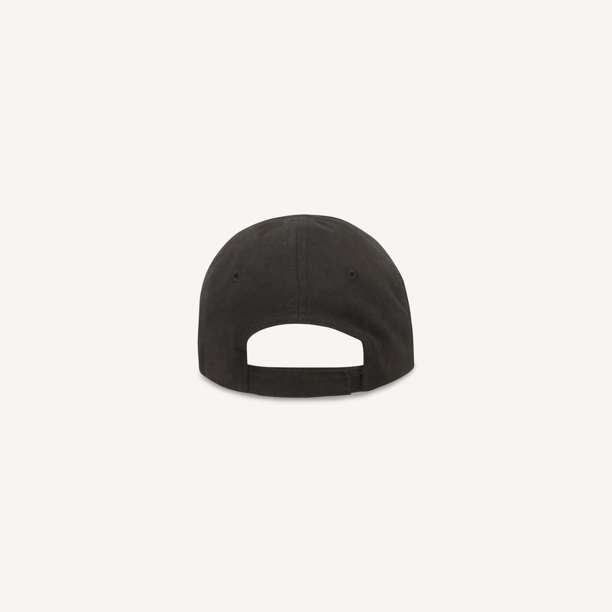 BALENCIAGA BLACK EMBROIDERED CAP