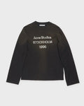 ACNE STUDIOS SPRAYED FADED BLACK 1996 LOGO T-SHIRT LONG SLEEVE