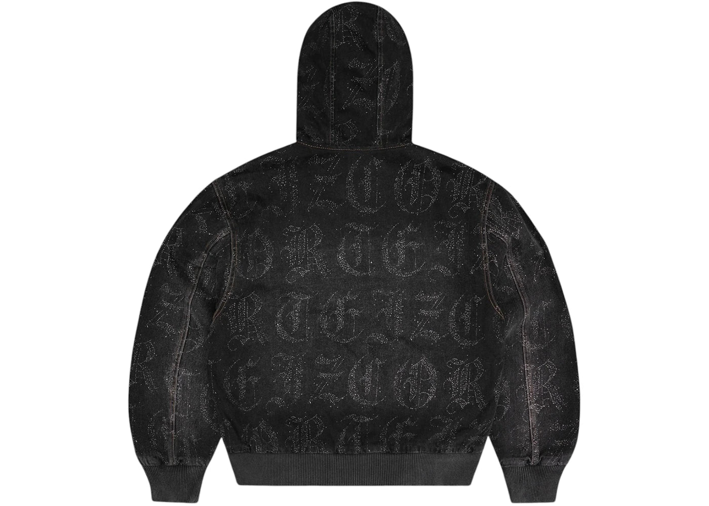 CORTEIZ OLD ENGLISH DENIM WORK JACKET BLACK WASH