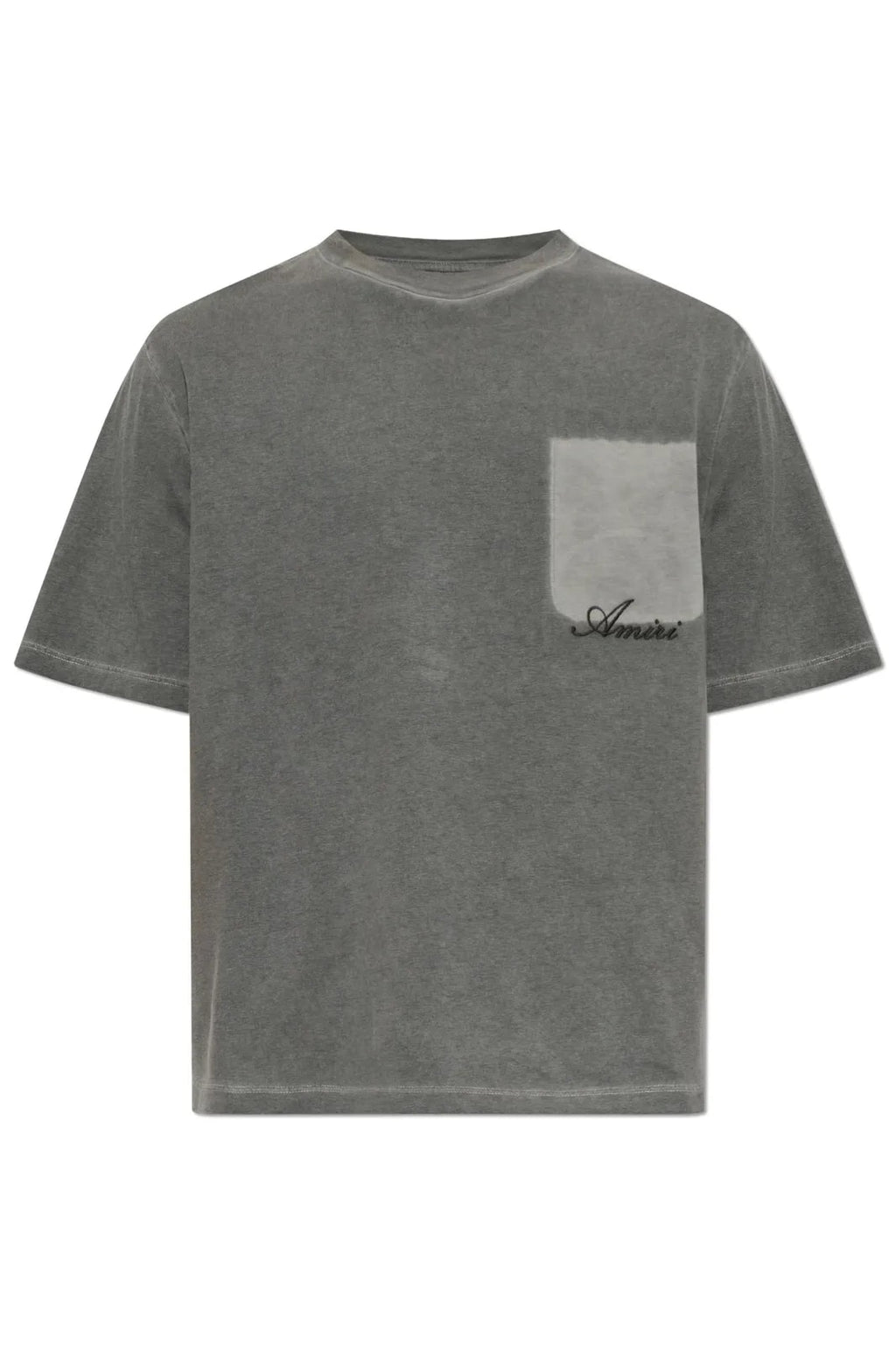AMIRI FADED GREY POCKET BOX T-SHIRT