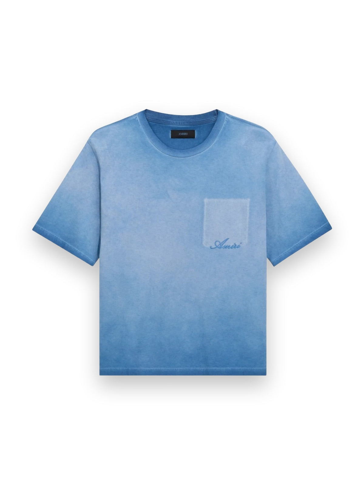 AMIRI FADED SAPPHIRE POCKET BOXY T-SHIRT
