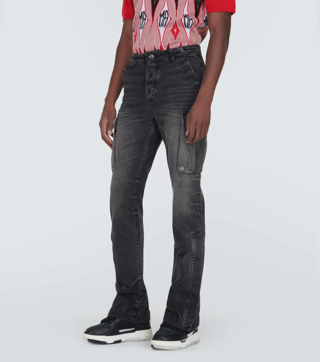 AMIRI M65 CARGO DENIM WASHED BLACK