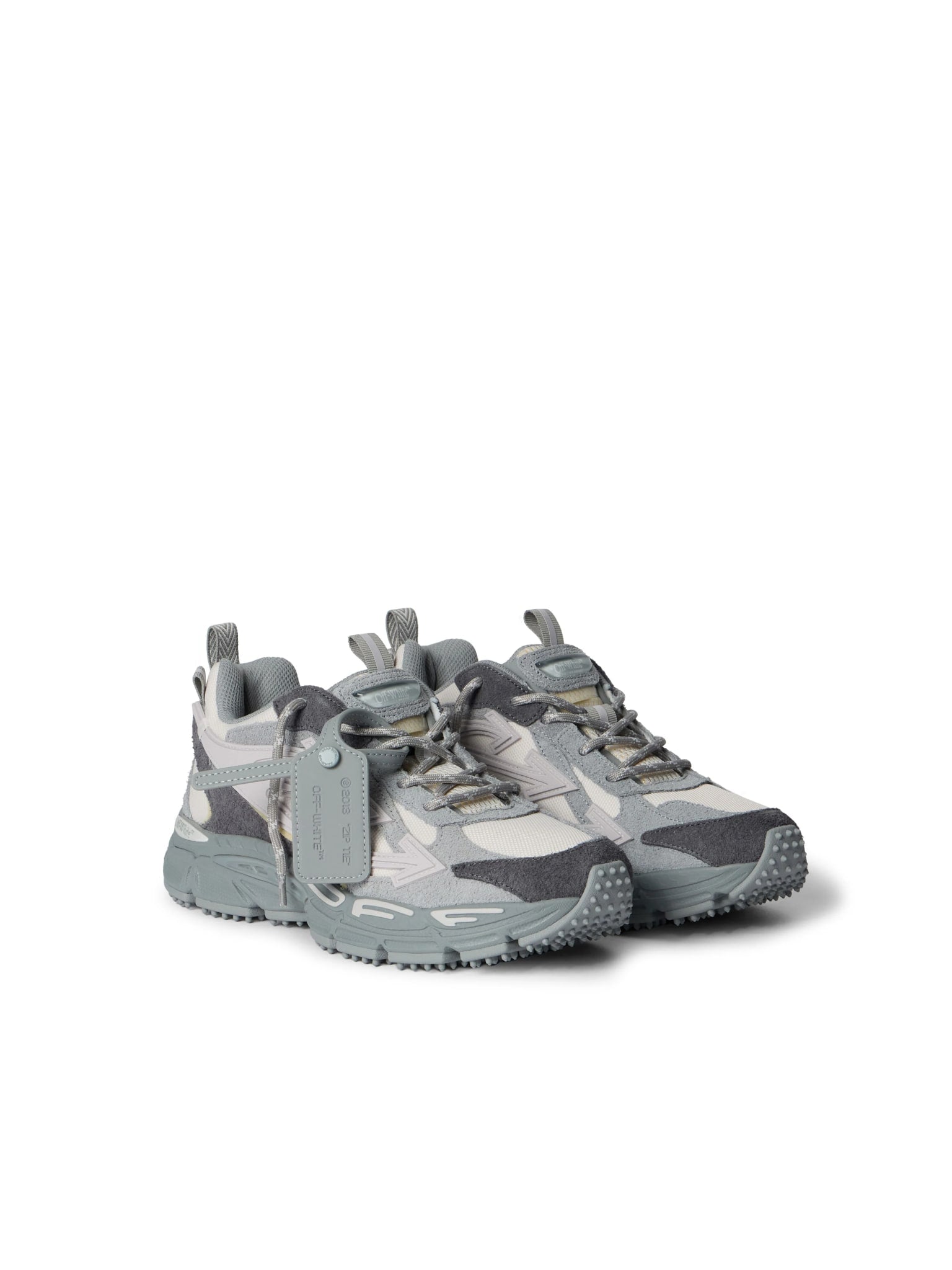 OFF WHITE BE RIGHT BACK GREY SUEDE MELANGE