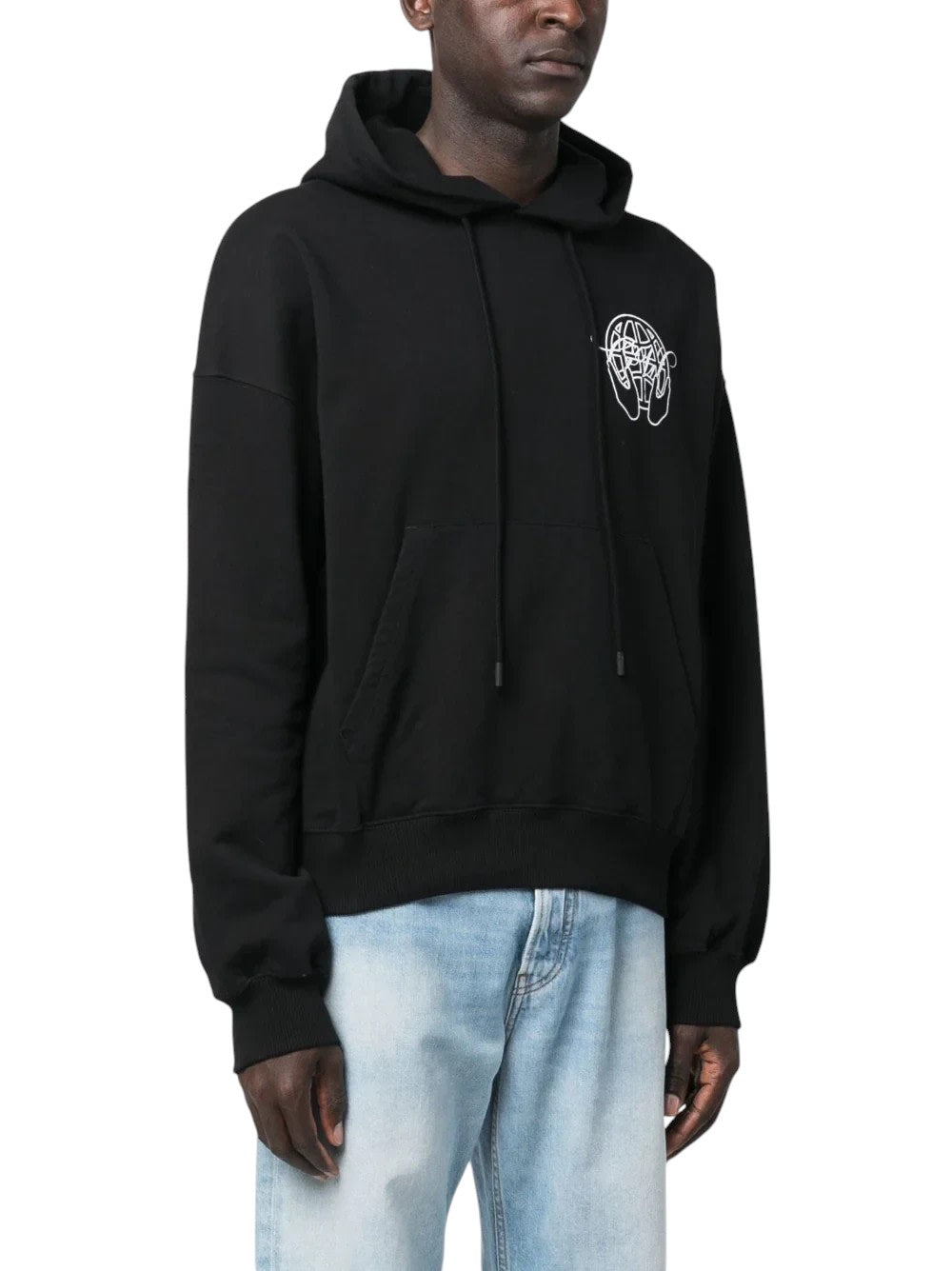 OFF WHITE HAND ARROW HOODIE BLACK