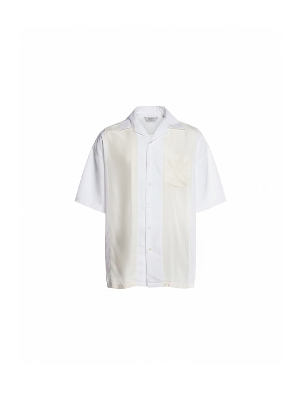 PRADA CAMP COLLAR SHIRT WHITE POCKET