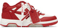 OFF WHITE OUT OF OFFICE RED & WHITE CALF LEATHER 