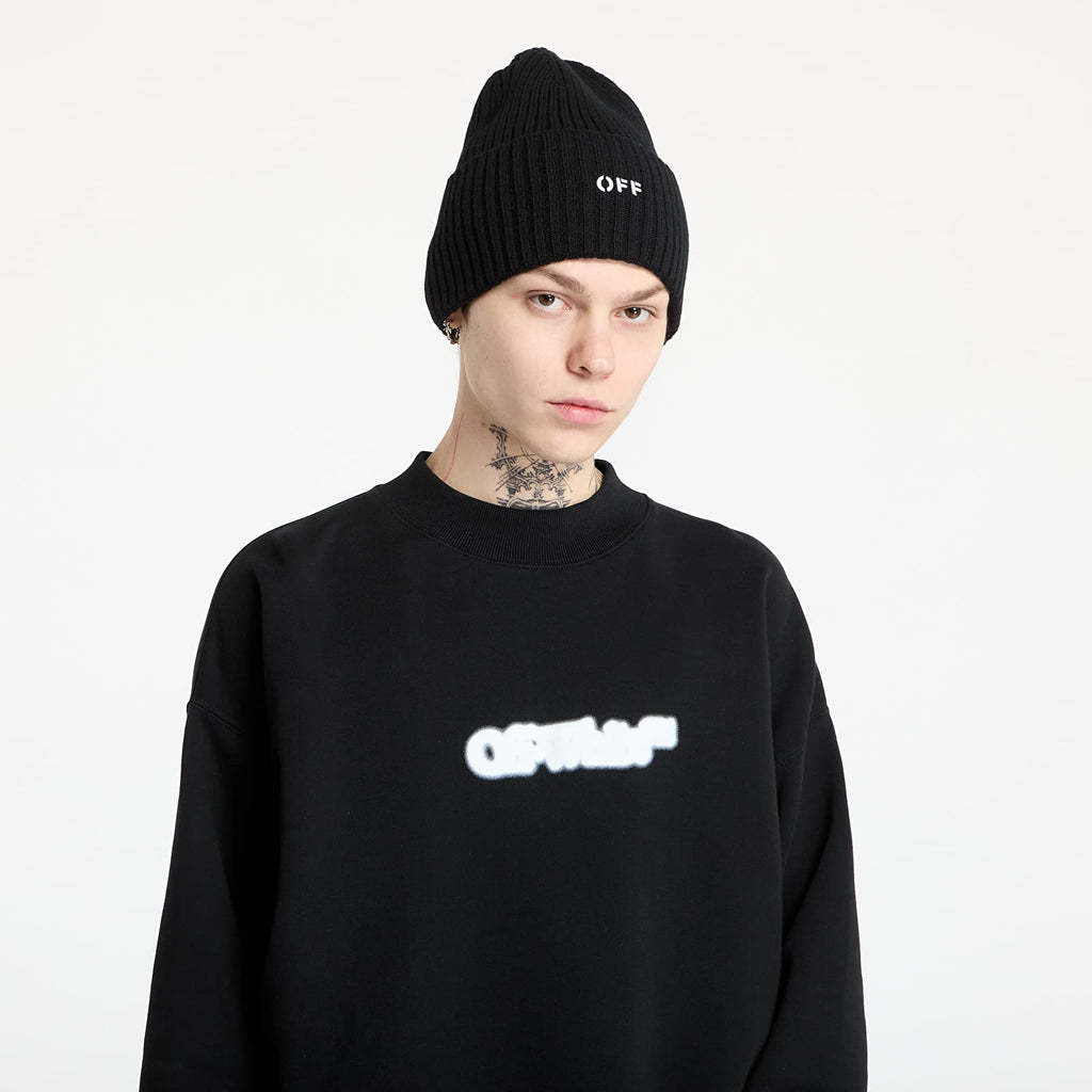 OFF WHITE SPRAY ARROW CREWNECK BLACK