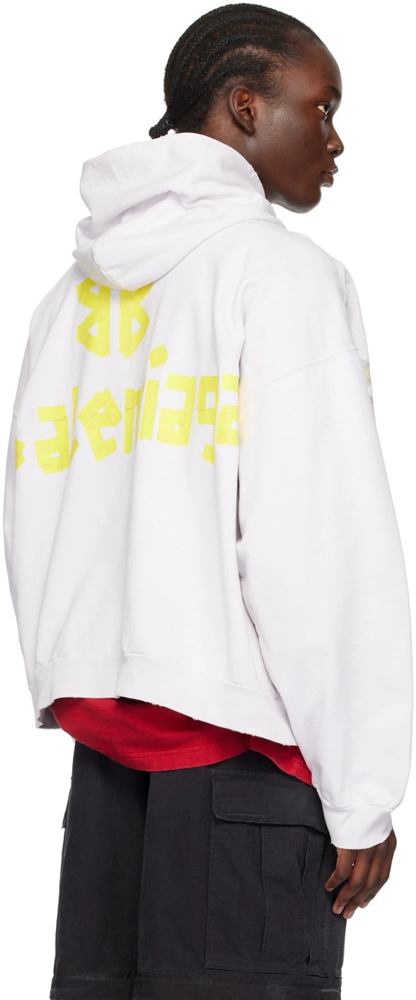 BALENCIAGA TAPE WHITE HOODIE