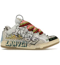 LANVIN CURB MULTICOLOR LACE SNEAKERS GREY GRAFFITI