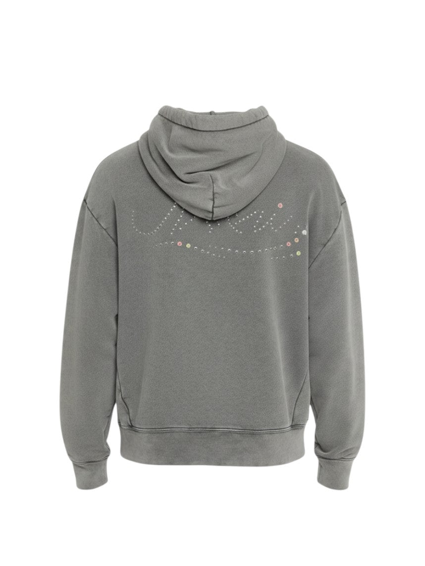 AMIRI STUDDED HOODIE WASHED GREY