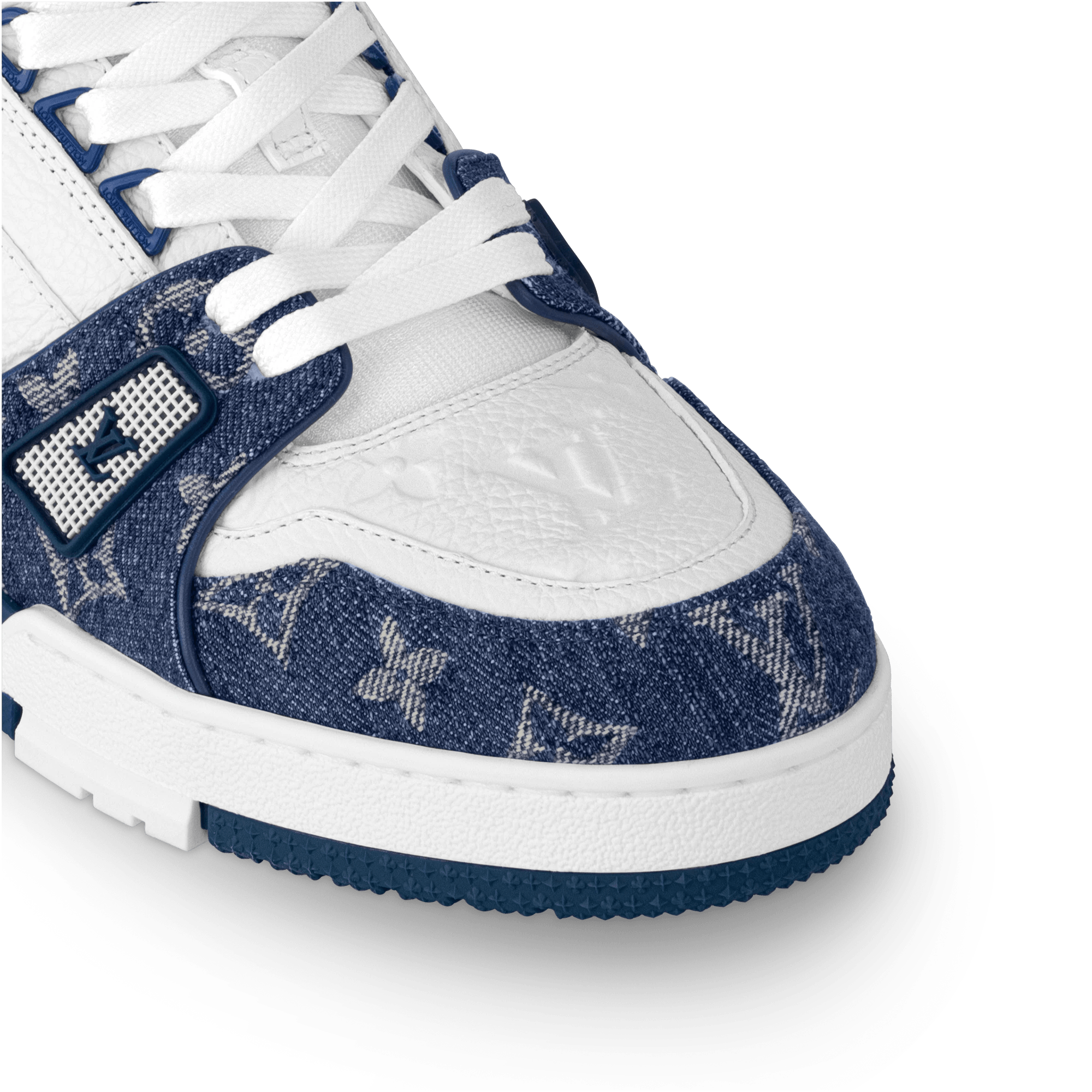 LOUIS VUITTON TRAINER DENIM BLUE WHITE MONOGRAM
