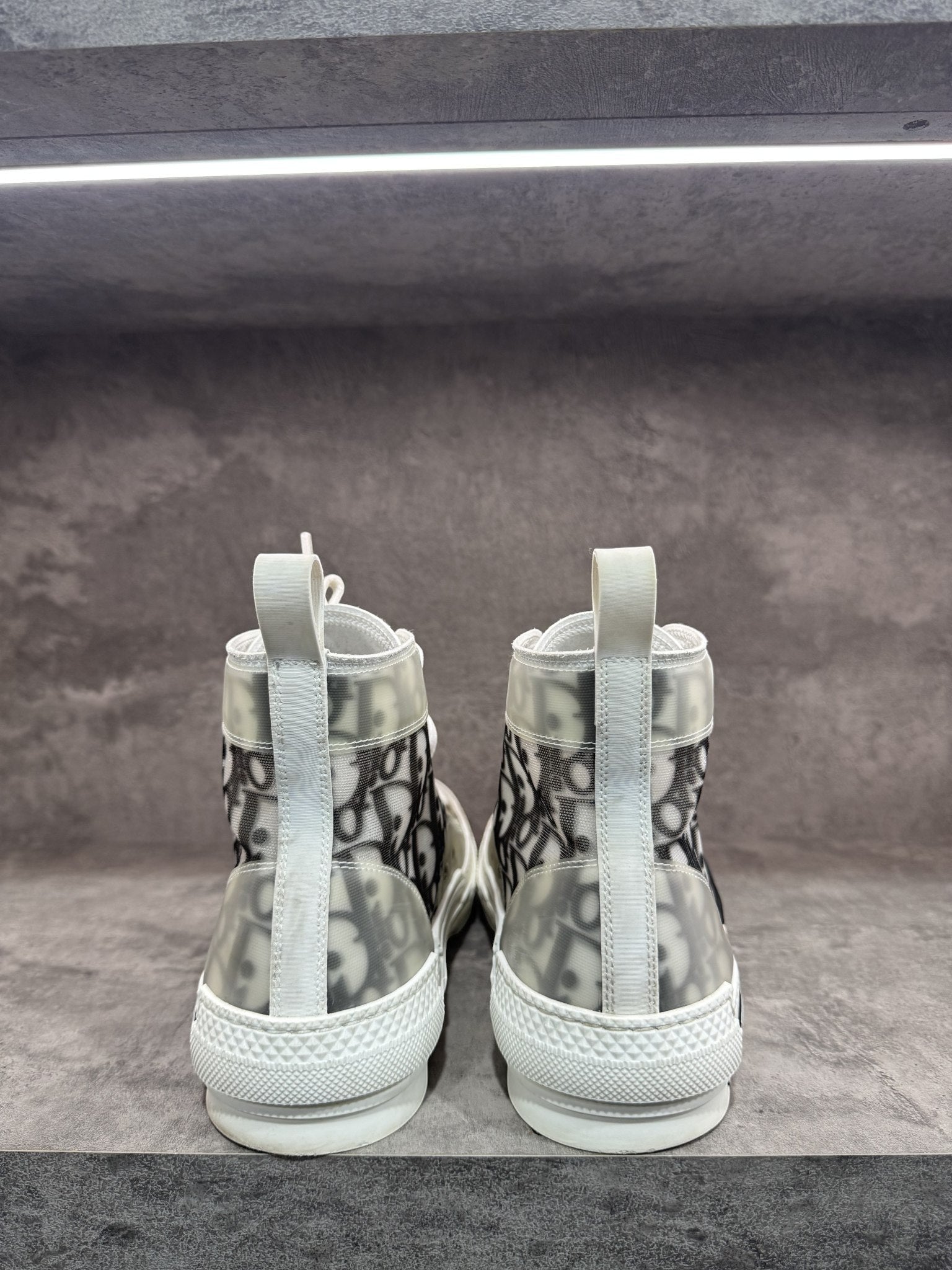DIOR B23 HIGH WHITE OBLIQUE SNEAKERS