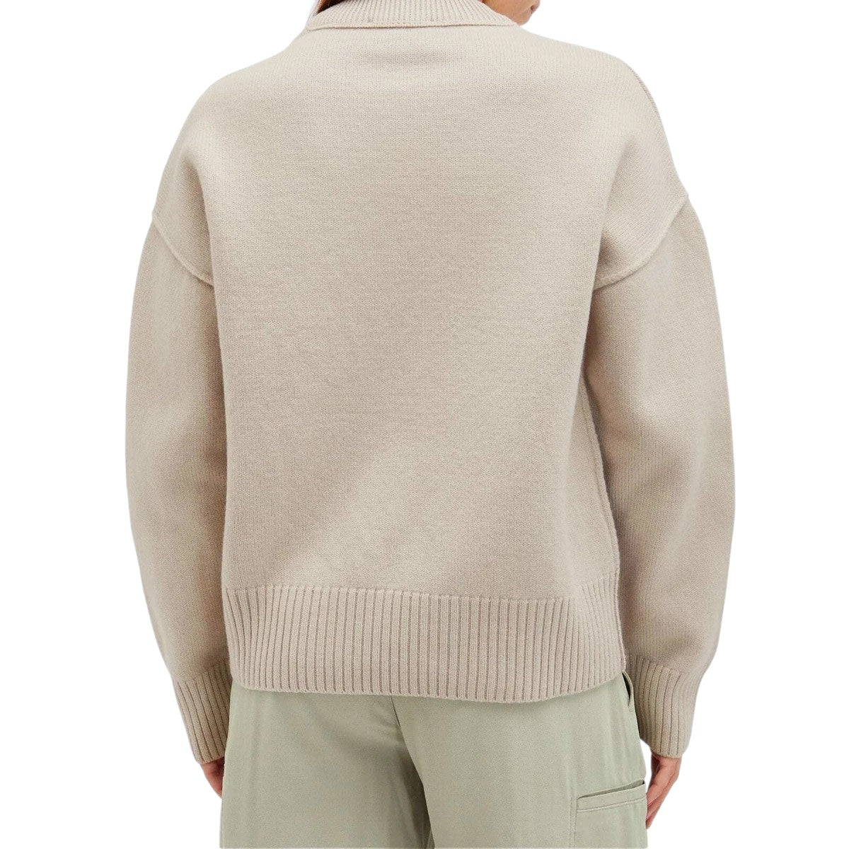 AMI PARIS WOMEN'S BIG ADC SWEATER LIGHT BEIGE