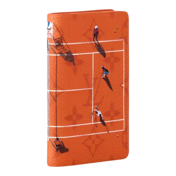 LOUIS VUITTON TENNIS POCKET ORGANIZER BRICK RED ORANGE