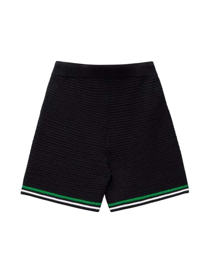 CASABLANCA CROCHET SHORT BLACK