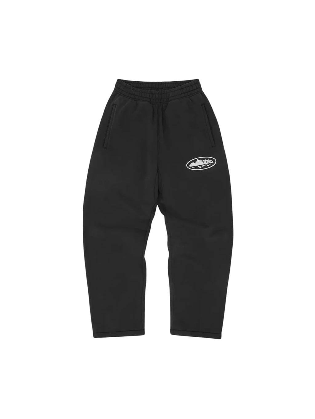 CORTEIZ ISLAND PUFF PRINT OPEN HEM SWEATPANT BLACK