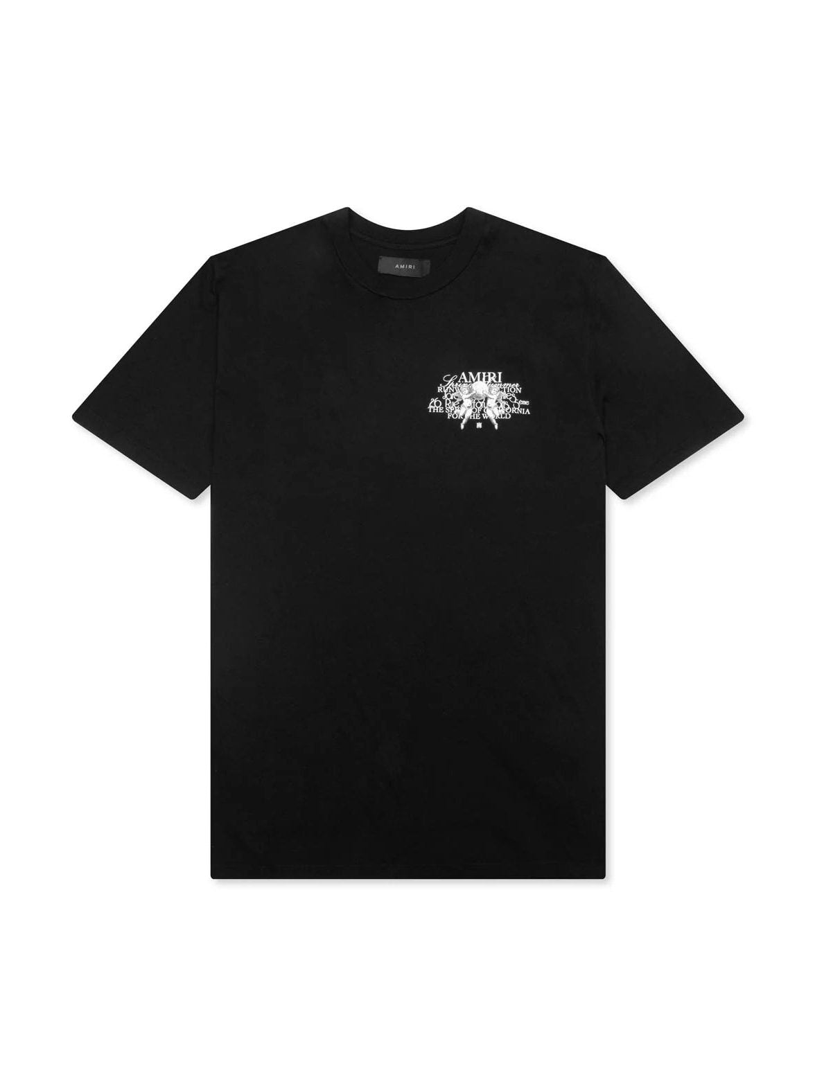 AMIRI CHERUB TEXT BLACK T-SHIRT