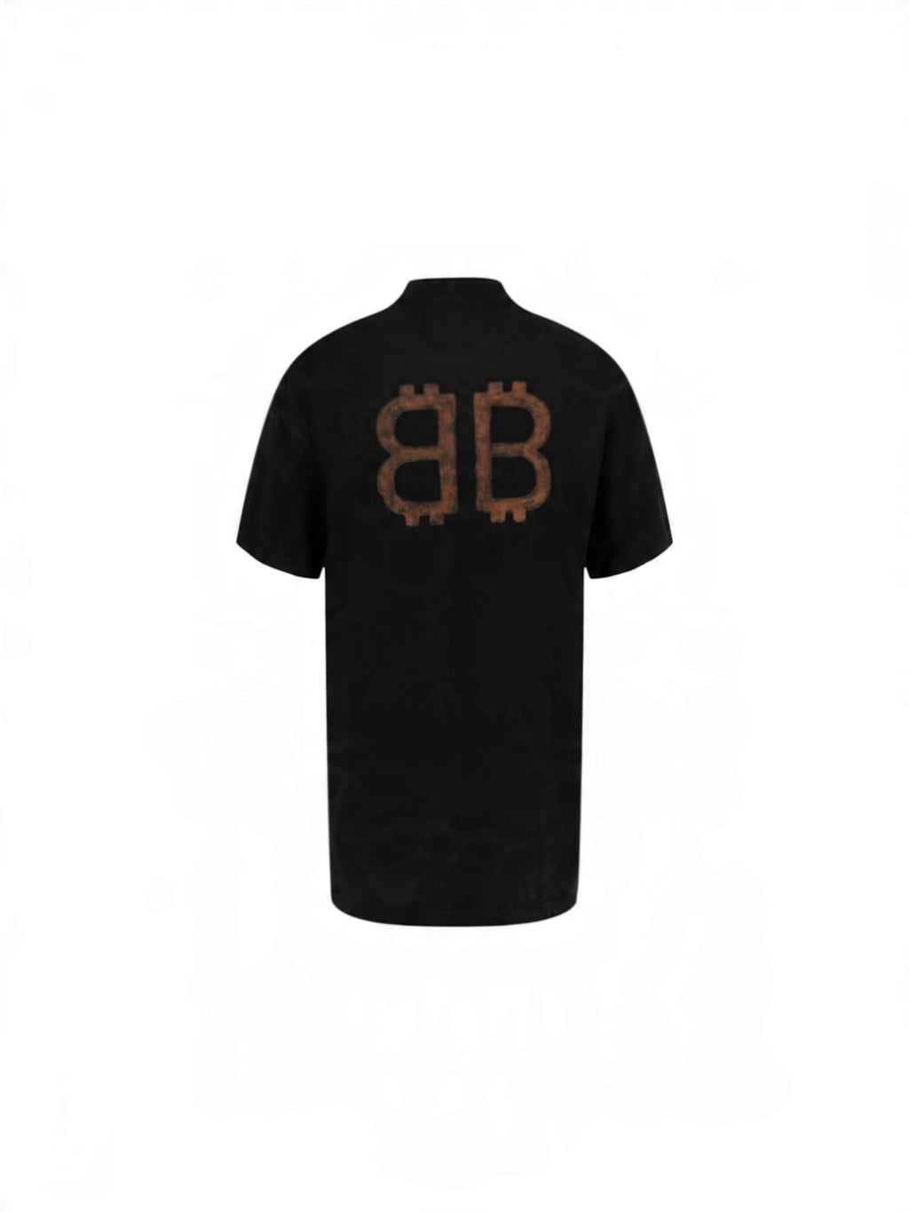 BALENCIAGA PARIS MOON DOUBLE FRONT T-SHIRT WASHED BLACK