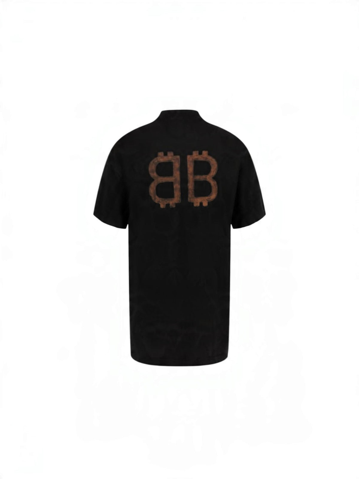 BALENCIAGA PARIS MOON DOUBLE FRONT T-SHIRT WASHED BLACK