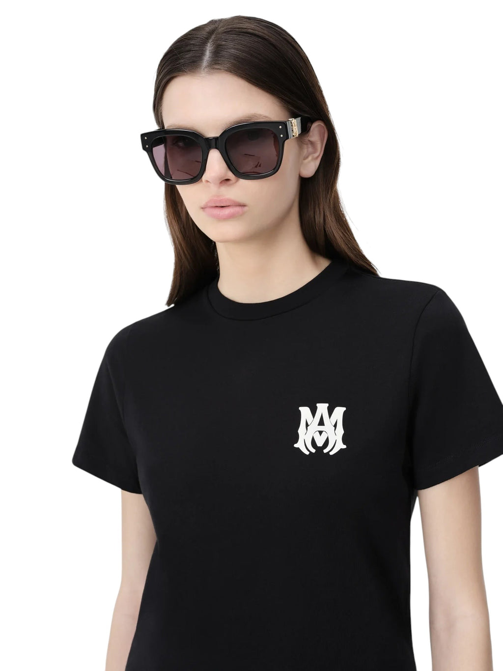AMIRI WOMEN'S BLACK MA CORE LOGO T-SHIRT