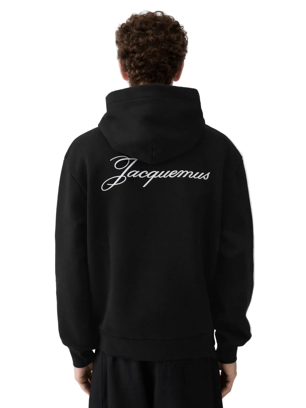 JACQUEMUS THE LOGO EMBROIDERED HOODIE BLACK