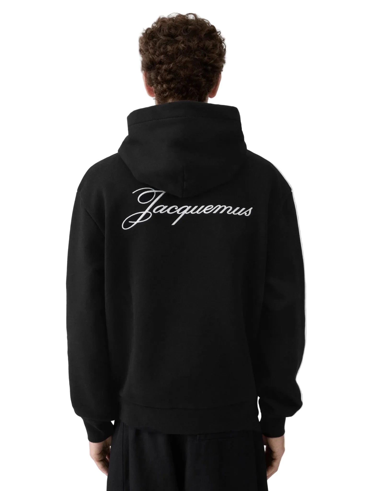JACQUEMUS THE LOGO EMBROIDERED HOODIE BLACK