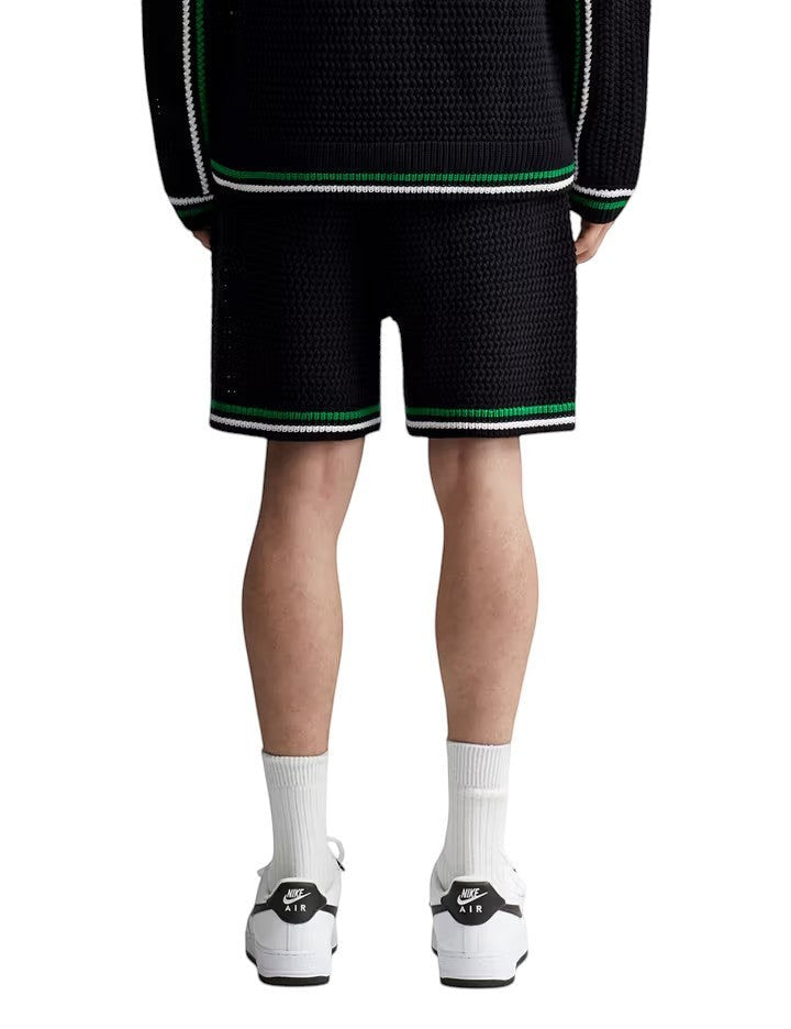 CASABLANCA CROCHET SHORT BLACK