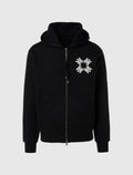 AMIRI QUAD ZIP UP HOODIE BLACK
