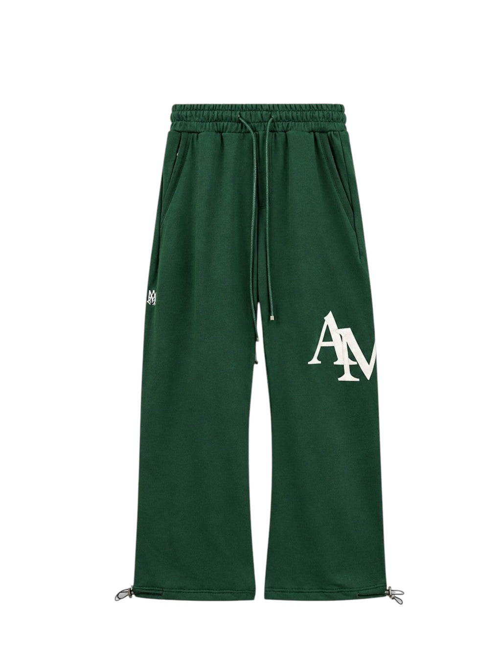 AMIRI STAGGERED SWEATPANTS DARK GREEN