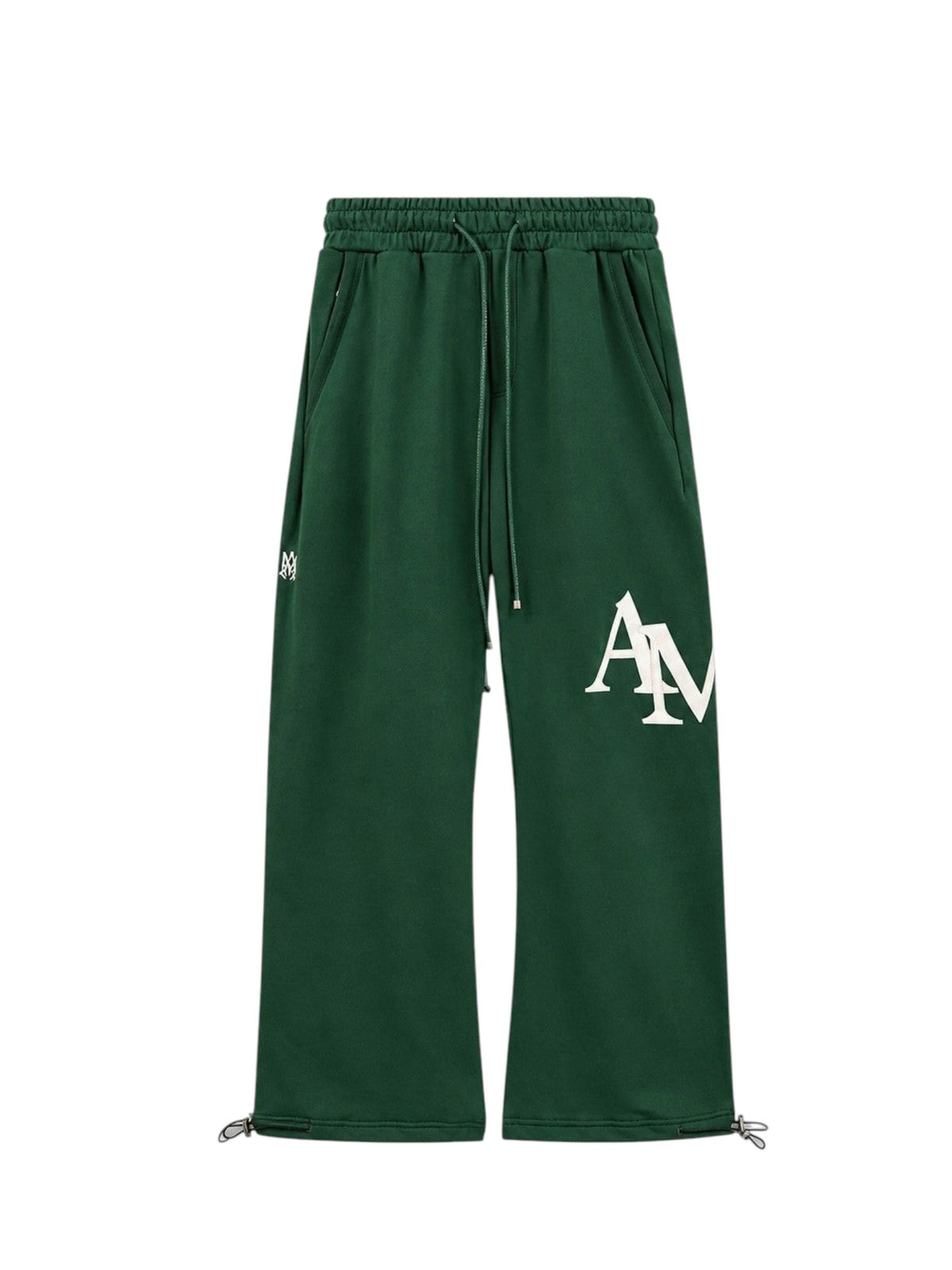 AMIRI STAGGERED SWEATPANTS DARK GREEN