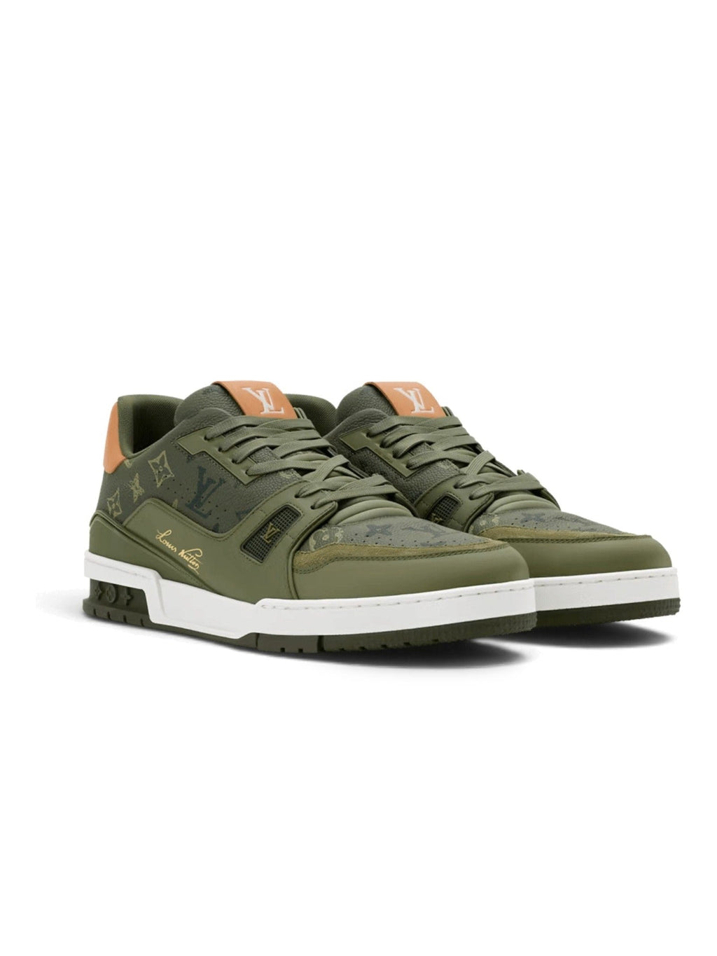 LOUIS VUITTON LV TRAINER OLIVE GREEN