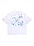 OFF WHITE PAINT SPLATTER ARROW DIAG T-SHIRT WHITE