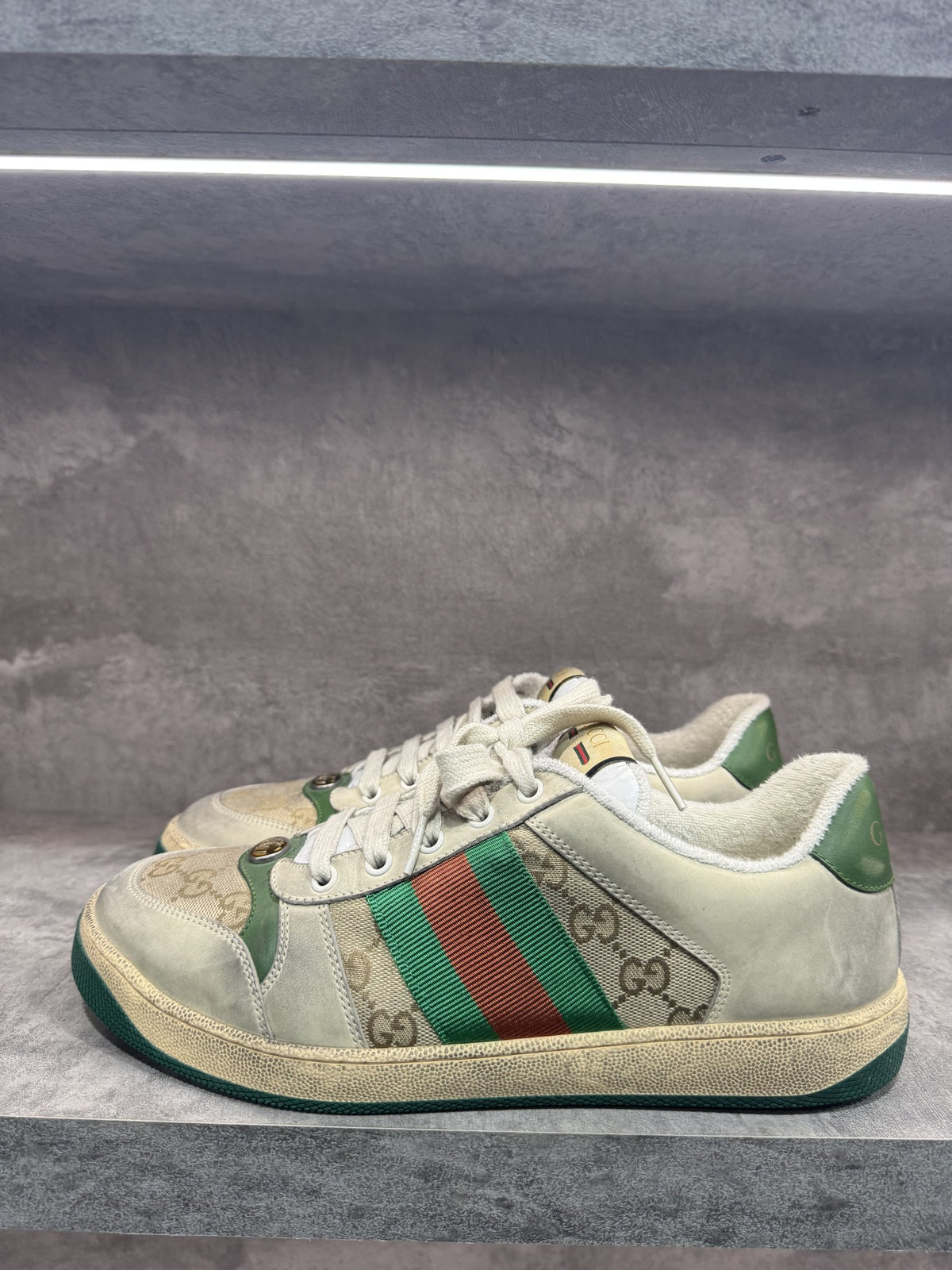 GUCCI SCREENER SNEAKERS MONOGRAM BEIGE