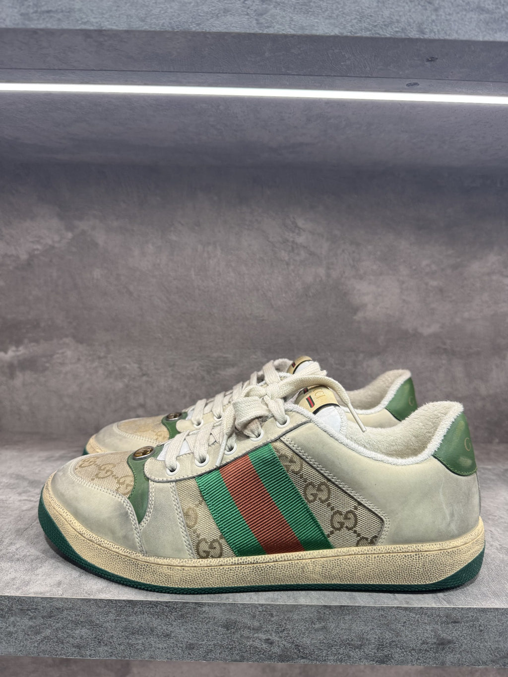 GUCCI SCREENER SNEAKERS MONOGRAM BEIGE