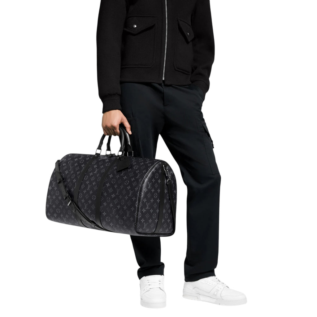 LOUIS VUITTON KEEPALL 55 MONOGRAM ECLIPSE BLACK