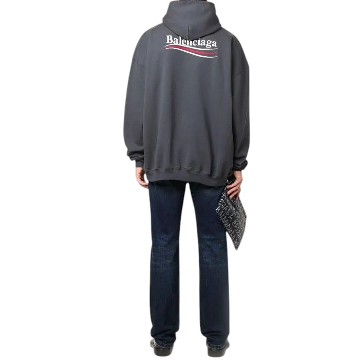 BALENCIAGA WASHED BLACK CAMPAIGN HOODIE