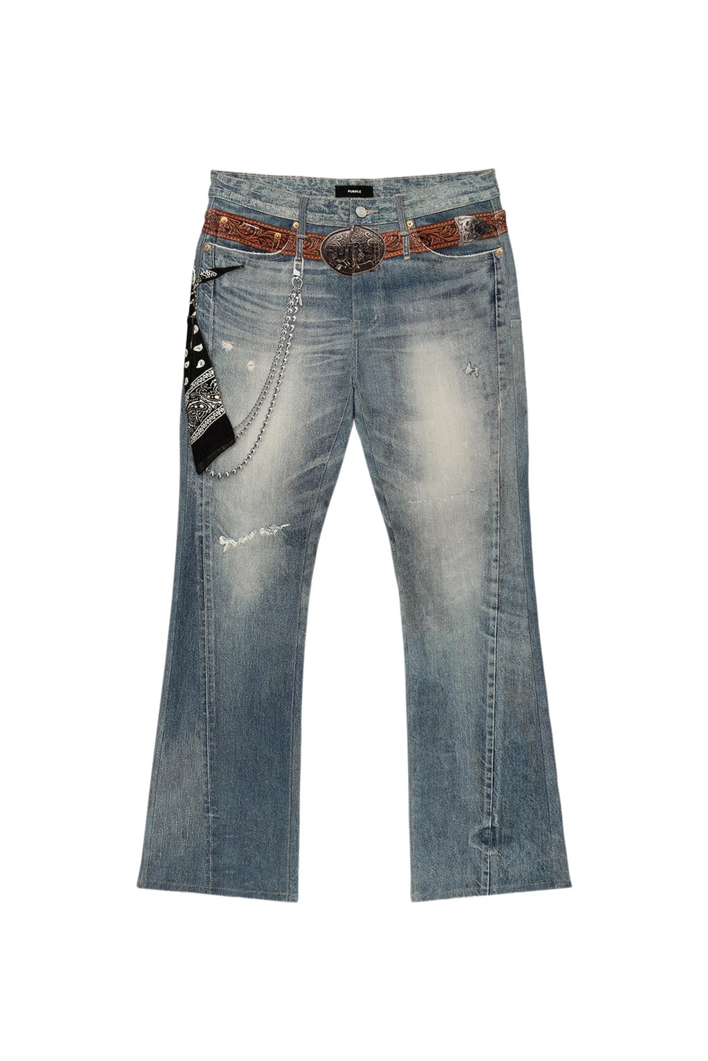 PURPLE BRAND P004 DIGITAL PRINT JEANS BLUE