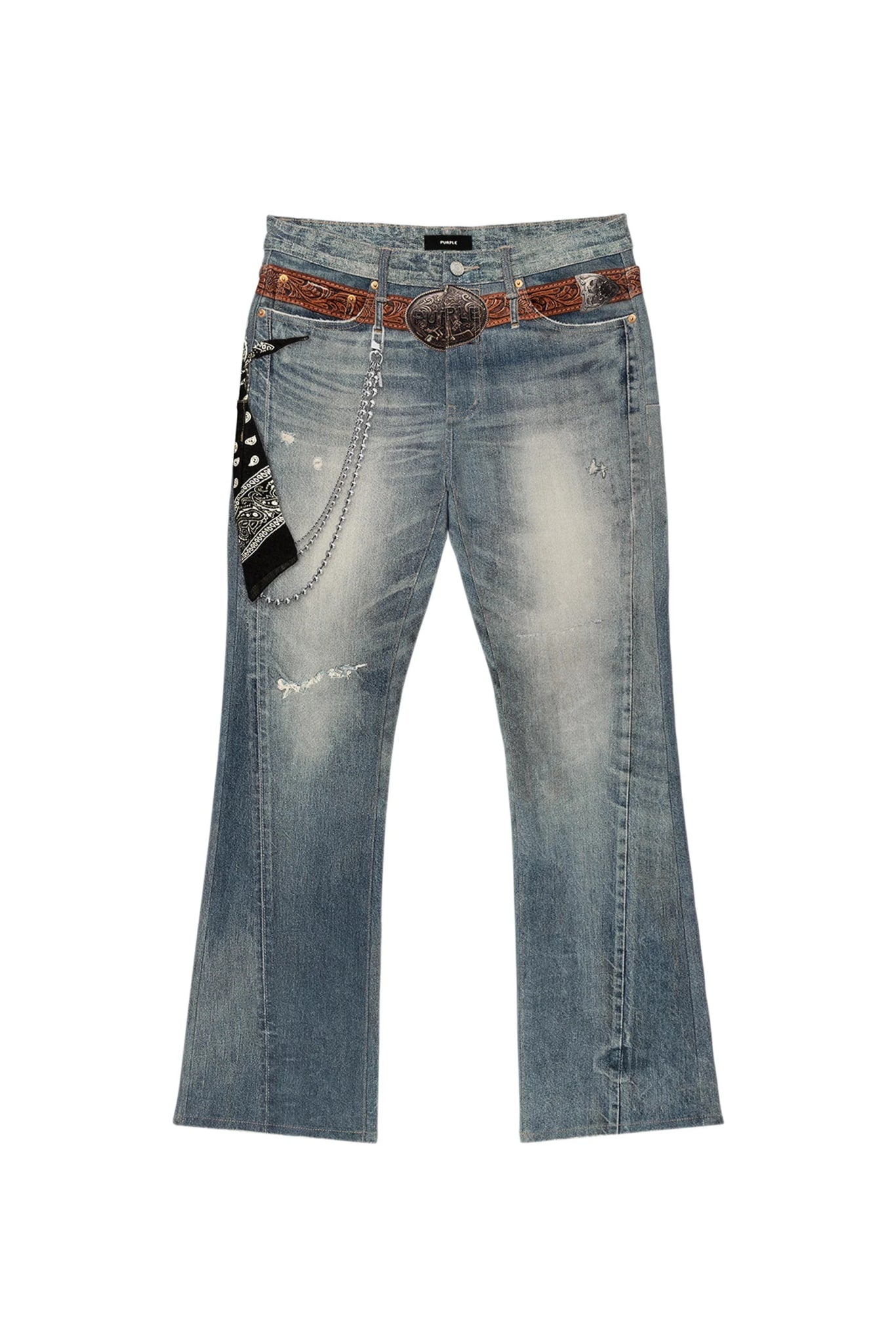PURPLE BRAND P004 DIGITAL PRINT JEANS BLUE