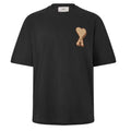 AMI PARIS DE COUER T-SHIRT BLACK BEIGE