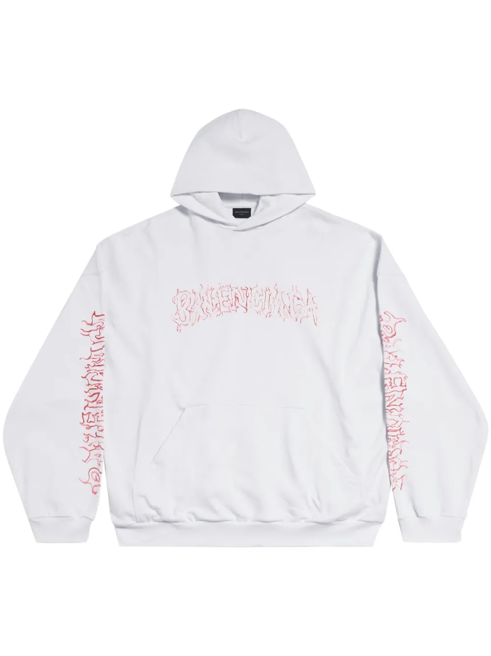 BALENCIAGA DIY METAL HOODIE WHITE RED