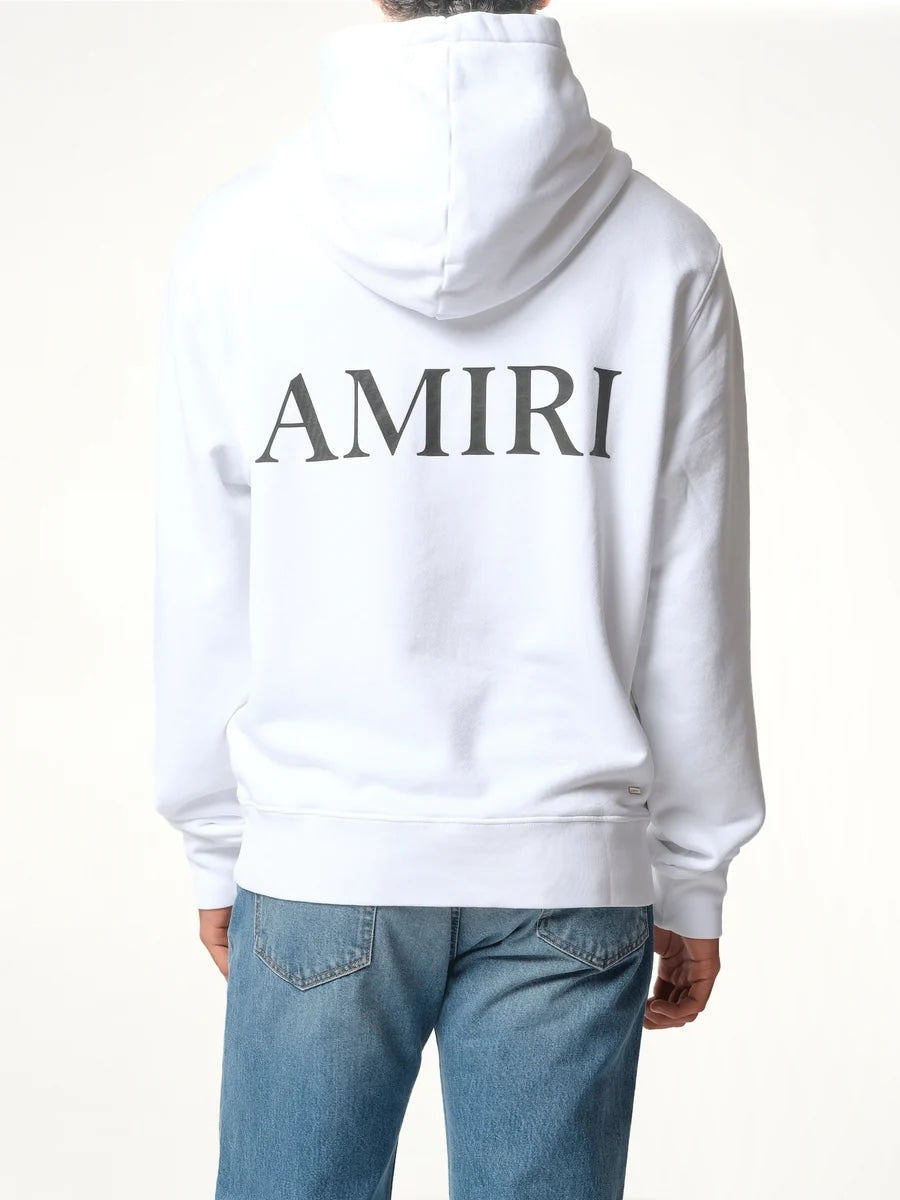 AMIRI MA CORE LOGO HOODIE WHITE