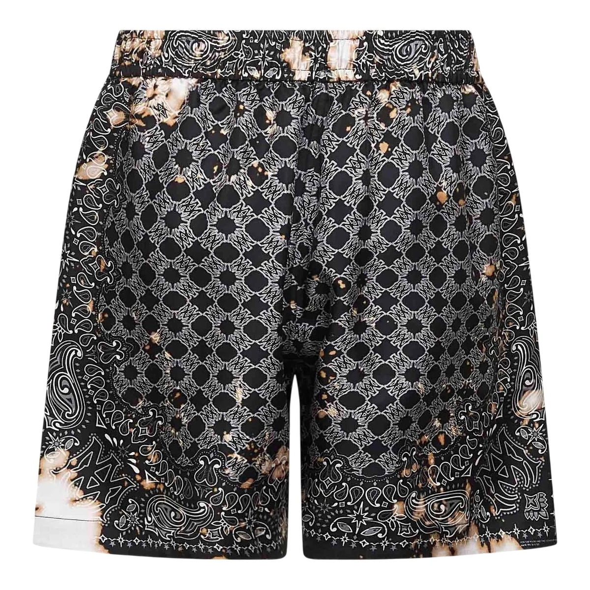 AMIRI BLEACH BANDANA SHORT BLACK