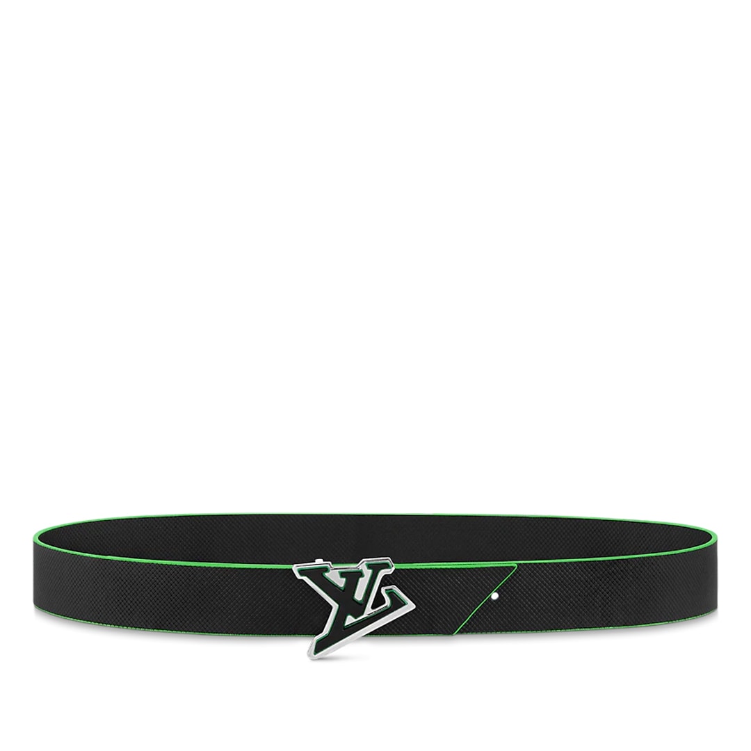 LOUIS VUITTON TATIC BELT BLACK GREEN